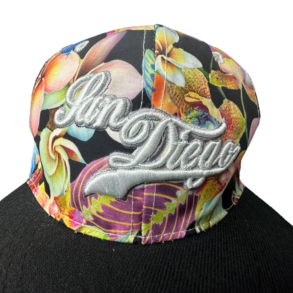 San Diego Baseball Cap Fashion Casual Hawaiian Floral Hat Outdoor Embroidered